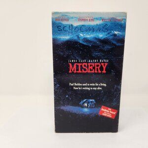 Misery VHS Tape 1990  Starring Kathy Bates & James Caan Rated R (vhs)